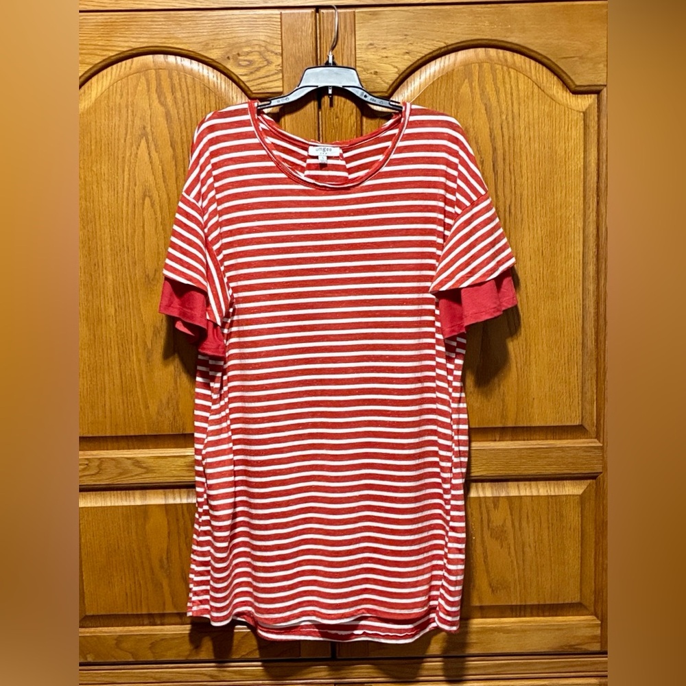 Women's Umgee Red and White Striped Dress Size Large